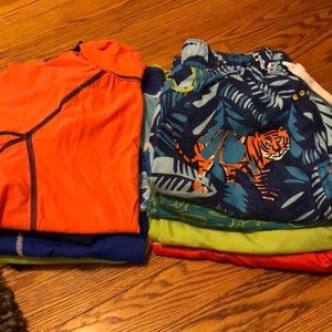 Lands end 4 swim bottoms / 4 rash guards